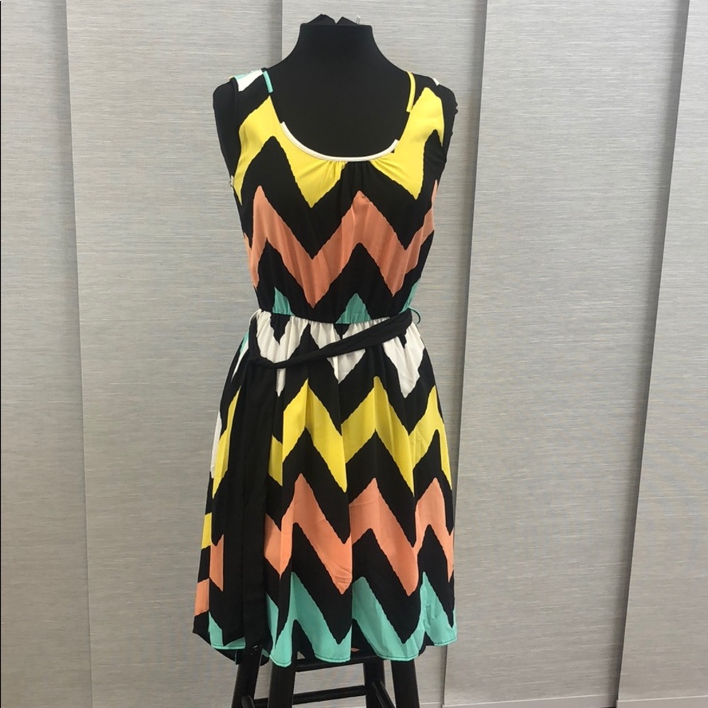 Chevron pattern summer dress